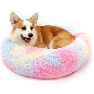 Cama Redonda Antiestrés para Mascotas | Súper Suave y Lavable