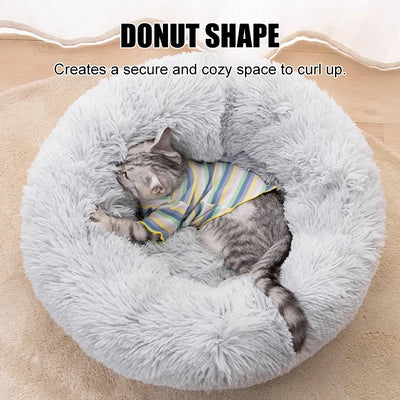 Cama Redonda Antiestrés para Mascotas | Súper Suave y Lavable